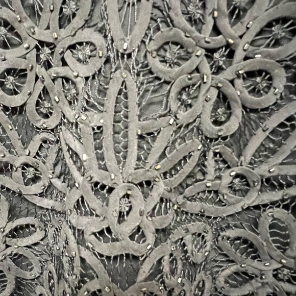 SIGRID OLSEN BLACK SILK BEADED HAND KNITTED DRESSY TOP. SIZE MEDIUM. GORGEOUS - Picture 4 of 7